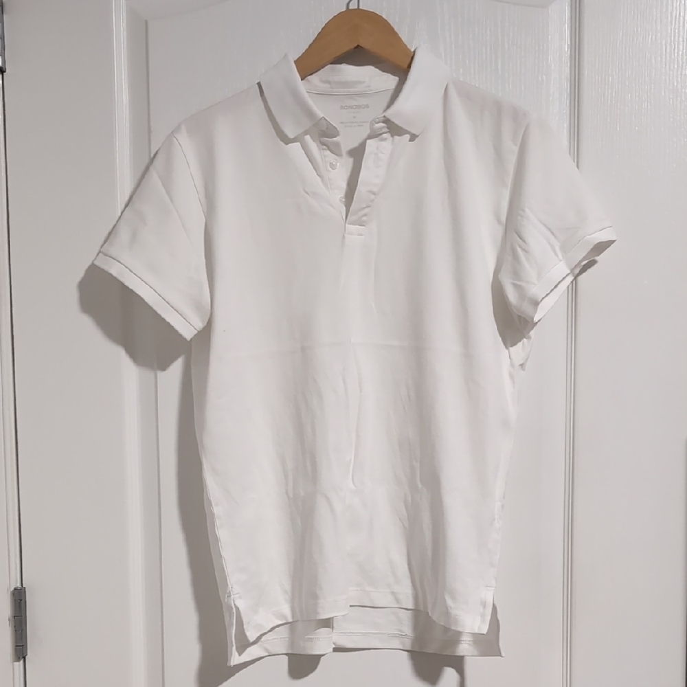 Bonobos White Pique Polo Shirt Slim Fit Short Sleeve